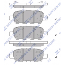 Колодки задние NISSAN JUKE, QASHQAI, MURANO, TEANA, TIIDA, X-TRAIL, RENAULT, SUZUKI (HI-Q)