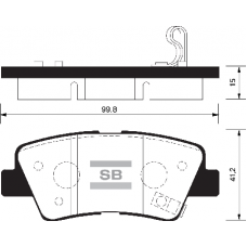 Колодки задние HYUNDAI I40, SOLARIS, TUCSON, SOUL, NF, OPTIMA, SSANGYONG NEW ACTYON (HI-Q)