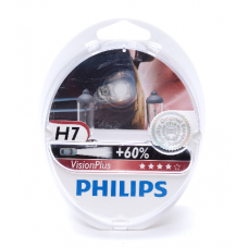 Лампа 12V H7 (55 W) + 60% (комплект 2 шт.) (PHILIPS)