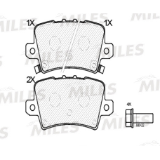 Колодки задние HONDA CIVIC 8,9 (MILES)