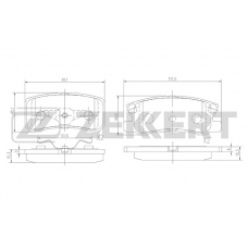 Колодки задние MITSUBISHI ASX, PAJERO, MONTERO, PSA 4007,4008, C-CROSSER (ZEKKERT)