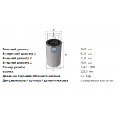 Фильтр масляный VAG 1.6 - 2.8 (80 B4, 100 W45, A4, A6, GOLF 3-5, PASSAT 4,5, T4) (UFI)