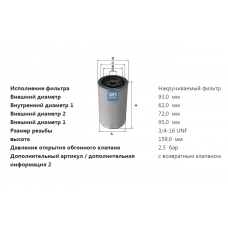 Фильтр масляный VAG 1.8 T, 1.6 D - 2.5 TDI, VOLVO (UFI)