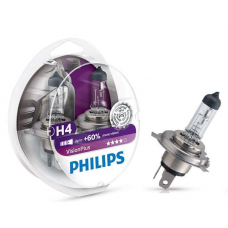 Лампа 12V H4 (60/55 W) + 60% (комплект 2 шт.) (PHILIPS)