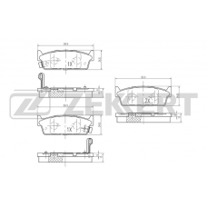 Колодки задние NISSAN 200SX, CEDRIC, SKYLINE, INFINITI M30 (ZEKKERT)