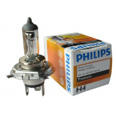 Лампа 12V H4 (60/55 W) + 30% (PHILIPS)