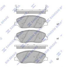 Колодки передние HYUNDAI SANTA FE (06 ->), KIA SORENTO XM, MOHAVE, SSANGYONG ACTYON NEW (HI-Q)