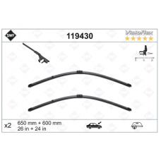 Щетки стеклоочистителя комплект MERCEDES W204, W212, VAG T5, MULTIVAN) (SWF)