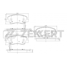 Колодки передние HYUNDAI SOLARIS, KIA RIO (ZEKKERT)