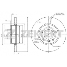 Диск тормозной передний BMW 3 (E36, E46) 286 x 22 (ZEKKERT)