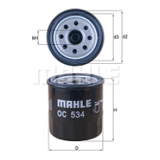 Фильтр масляный TOYOTA 1.0 - 2.2, PSA (MAHLE)