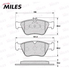 Колодки передние MERCEDES W202, W210 (MILES)