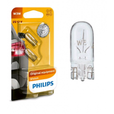 Лампа 12V W5W (3W) комплект 2 шт. (PHILIPS)