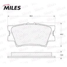 Колодки задние TOYOTA CAMRY V40, V50, RAV 4, LEXUS ES (система AKEBONO) (MILES)