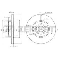 Диск тормозной передний TOYOTA AVALON, CALDINA, CELICA, MATRIX, PONTIAC VIBE (275 x 25) (ZEKKERT)