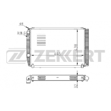 Радиатор охлаждения UAZ PATRIOT (с кондиционером) (ZEKKERT)