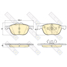 Колодки передние FORD KUGA 2, TRANSIT TOURNEO CONNECT (13 ->) (GIRLING)