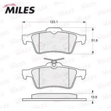 Колодки задние FORD FOCUS 2,3, MAZDA 3,5, VOLVO, JAGUAR (MILES)