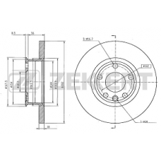 Диск тормозной передний VAG T4 (282 x 18) (ZEKKERT)