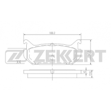 Колодки задние MAZDA 626 GE, XEDOS (ZEKKERT)