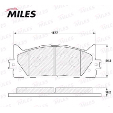 Колодки передние TOYOTA CAMRY V40, V50, LEXUS ES (MILES)