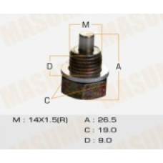 Пробка поддона двигателя M14 x 1.5 x 26.5 (HYUNDAI, MAZDA, OPEL, RENAULT) (MASUMA)