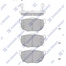 Колодки задние HYUNDAI ELANTRA XD, NISSAN BLUEBIRD (HI-Q)