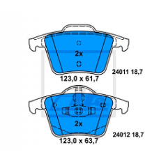 Колодки задние VOLVO XC90 (02-14) (ATE)