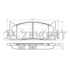 Колодки передние TOYOTA CAMRY V40, V50, LEXUS ES (ZEKKERT)