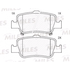 Колодки задние TOYOTA AURIS, COROLLA E15 (MILES)