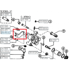 Кронштейн троса ручника MAZDA 323, 626, XEDOS (MAZDA)