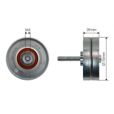 Ролик ремня приводного MAZDA 1.8 - 2.5 (3, 6, CX7) обводной (CAFFARO)