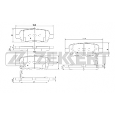 Колодки задние NISSAN JUKE, QASHQAI, MURANO, TEANA, TIIDA, X-TRAIL, RENAULT, SUZUKI (ZEKKERT)