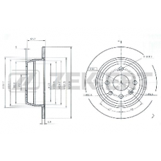Диск тормозной задний OPEL ASTRA F, VECTRA A (260 x 10) (ZEKKERT)