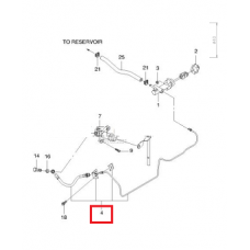 Шланг (трубка) сцепления CHEVROLET AVEO T200,T250 (к главному цилиндру) (GM)