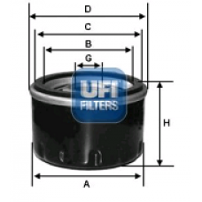 Фильтр масляный LADA 2108-099, 2110-12, OKA (UFI)