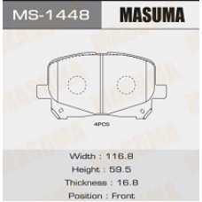 Колодки передние TOYOTA ESTIMA R3 (00-06) (MASUMA)