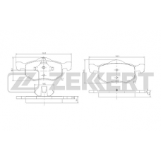 Колодки передние FORD ESCAPE, MAVERICK, MAZDA TRIBUTE (01-04) (ZEKKERT)