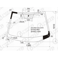 Стекло лобовое HYUNDAI SOLARIS, KIA RIO (10- 17) (XYG)