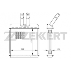Радиатор печки DAEWOO LANOS, NUBIRA, ZAZ CHANCE, SENS (ZEKKERT)