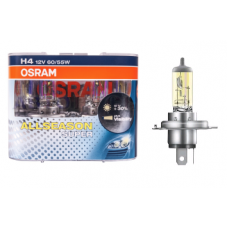 Лампа 12V H4 (60/55 W) + 30% ALL SEASON (комплект 2 шт.) (OSRAM)