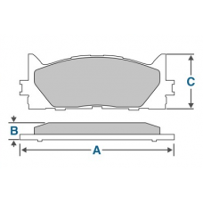 Колодки передние KIA SHUMA 2, CLARUS (99-01), RIO (02-05), SPECTRA (CWORKS)