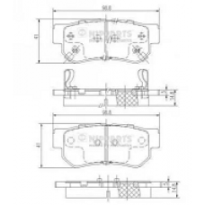 Колодки задние HYUNDAI ELANTRA, GETZ, MATRIX, TRAJET, TUCSON (NIPPARTS)