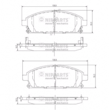 Колодки передние NISSAN X-TRAIL T30, PATHFINDER R50, HONDA (NIPPARTS)