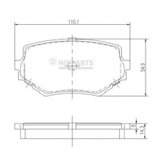 Колодки передние SUZUKI GRAND VITARA (-> 05) для SUMITOMO (NIPPARTS)