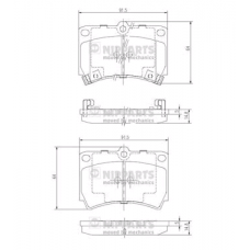 Колодки передние MAZDA 323 (89-98), DEMIO, KIA RIO (00-02) (NIPPARTS)