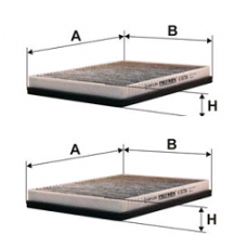 Фильтр салона BMW E39 (комплект 2 шт.) угольный (FILTRON)