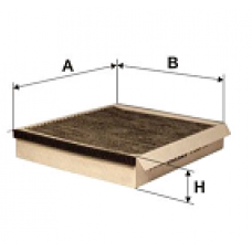 Фильтр салона MERCEDES W163 (ML) угольный (FILTRON)