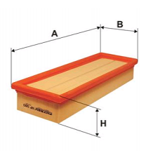 Фильтр воздушный PSA 1.6 - 2.0 (BERLINGO, 306, 405, PARTNER), RENAULT CLIO 2, KANGOO, SAMAND (FILTRON)