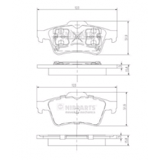 Колодки задние NISSAN PRIMERA P12, FORD FOCUS C-MAX, OPEL VECTRA C, RENAULT LAGUNA 2 (NIPPARTS)